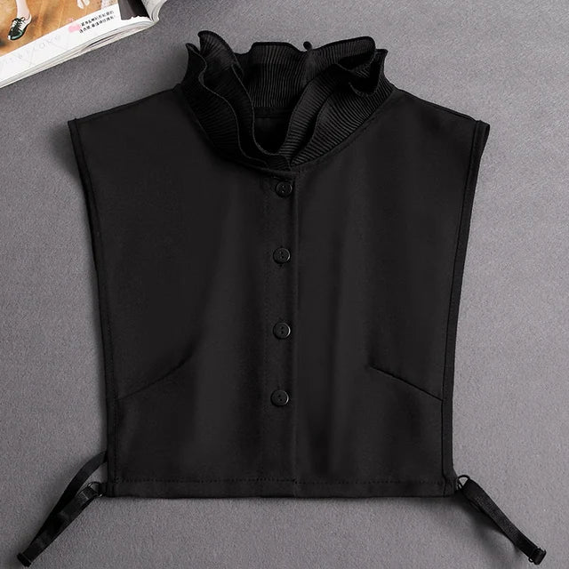 Mode 2025 cravate avant blanc faux col pour les femmes col détachable faux filles Vintage dentelle dames faux col de chemisier