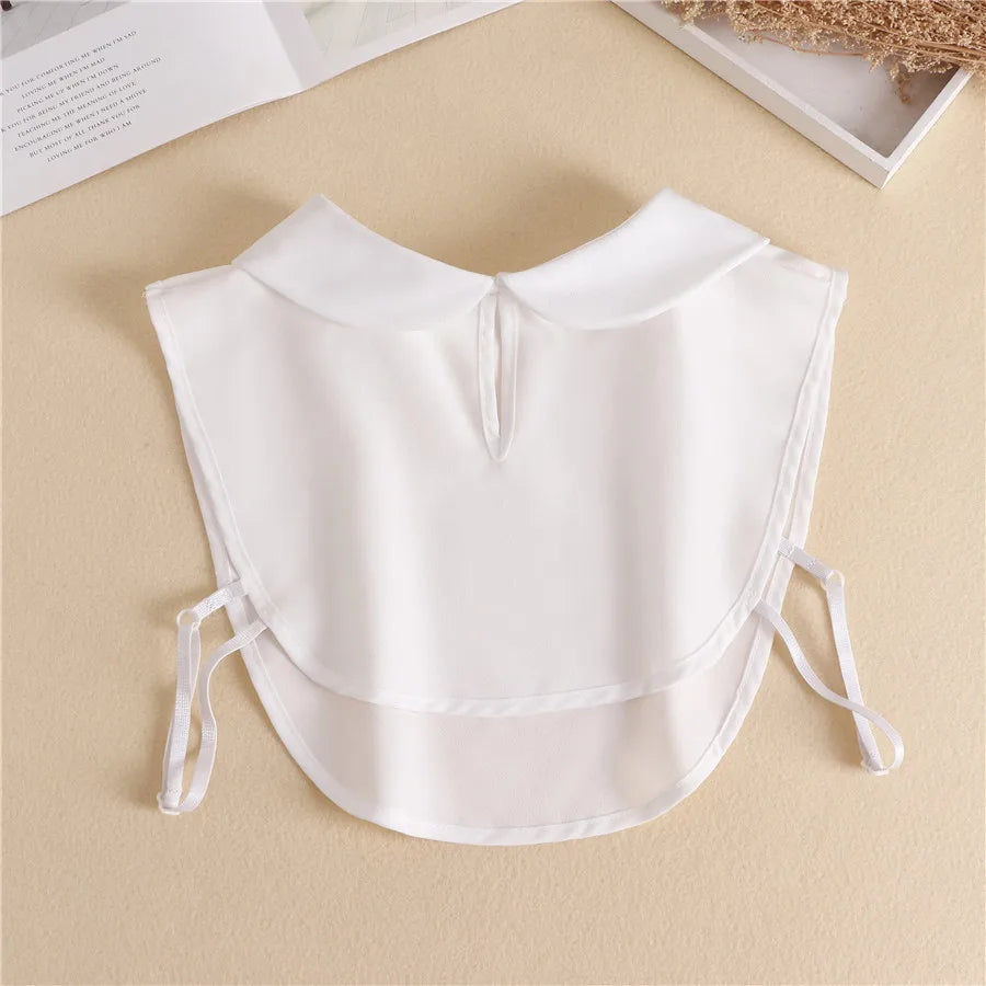 Mode 2025 cravate avant blanc faux col pour les femmes col détachable faux filles Vintage dentelle dames faux col de chemisier
