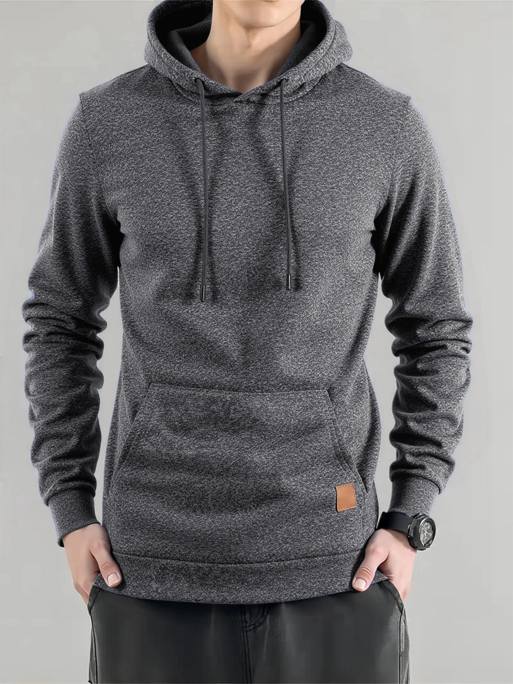 Sweatshirt New Spring Autumn Streetwear Fashion Outwear Men's Solid Color Hooded Hoodies Casual Loose Fleece Coats Men Clothing