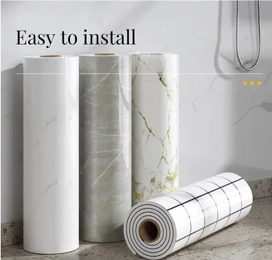 1 Roll Marble Thick Foam Bedroom Wallpaper Imitation Tile Self-Adhesive Bathroom Waterproof Wall Sticker Living Room Decoration