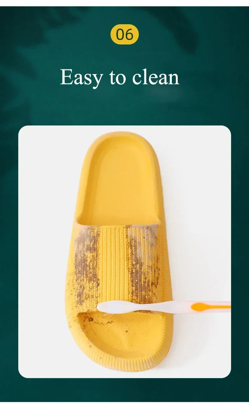 EVA – pantoufles de plage à semelle épaisse de 4cm, confortables, semblables à la nuage, usage domestique, pour Couple, sandales d'été de couleur unie pour l'intérieur