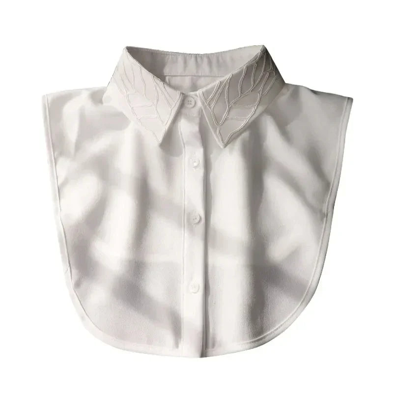 Mode 2025 cravate avant blanc faux col pour les femmes col détachable faux filles Vintage dentelle dames faux col de chemisier