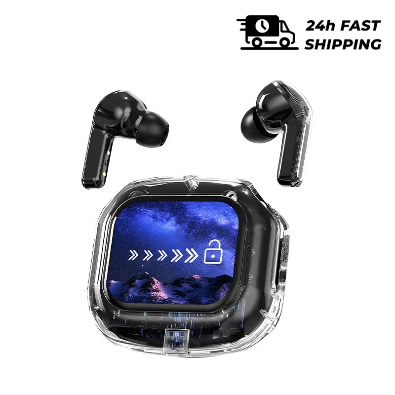 Wireless Bluetooth Headphones,144 Language Real Time Translation Earphone for Business,with Smart Touch Screen HiFi TWS Headset