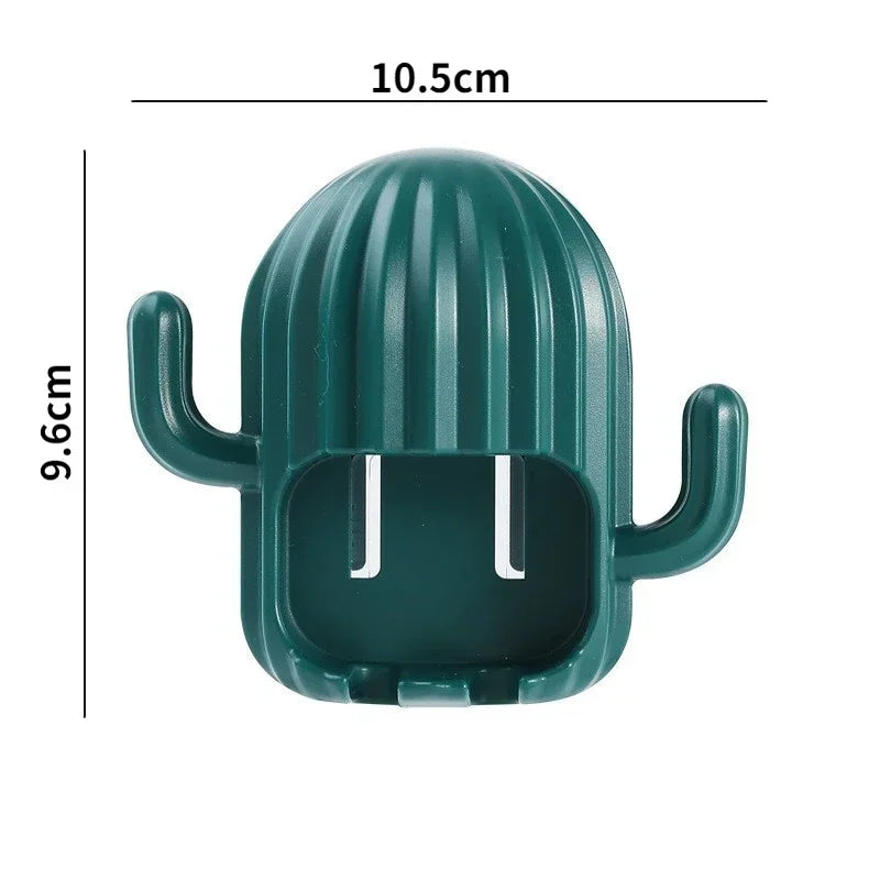 Cactus Toothbrush Holder Shelf Organizer Bathroom Household Items Bathroom Bathroom Shelves Drain