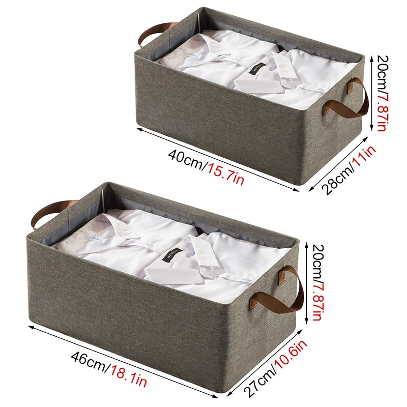 Cationic Clothing Storage Box Clothes Socks Toy Snacks Sundries Organizer Multifunctional Cosmetics Folding Fabric Box