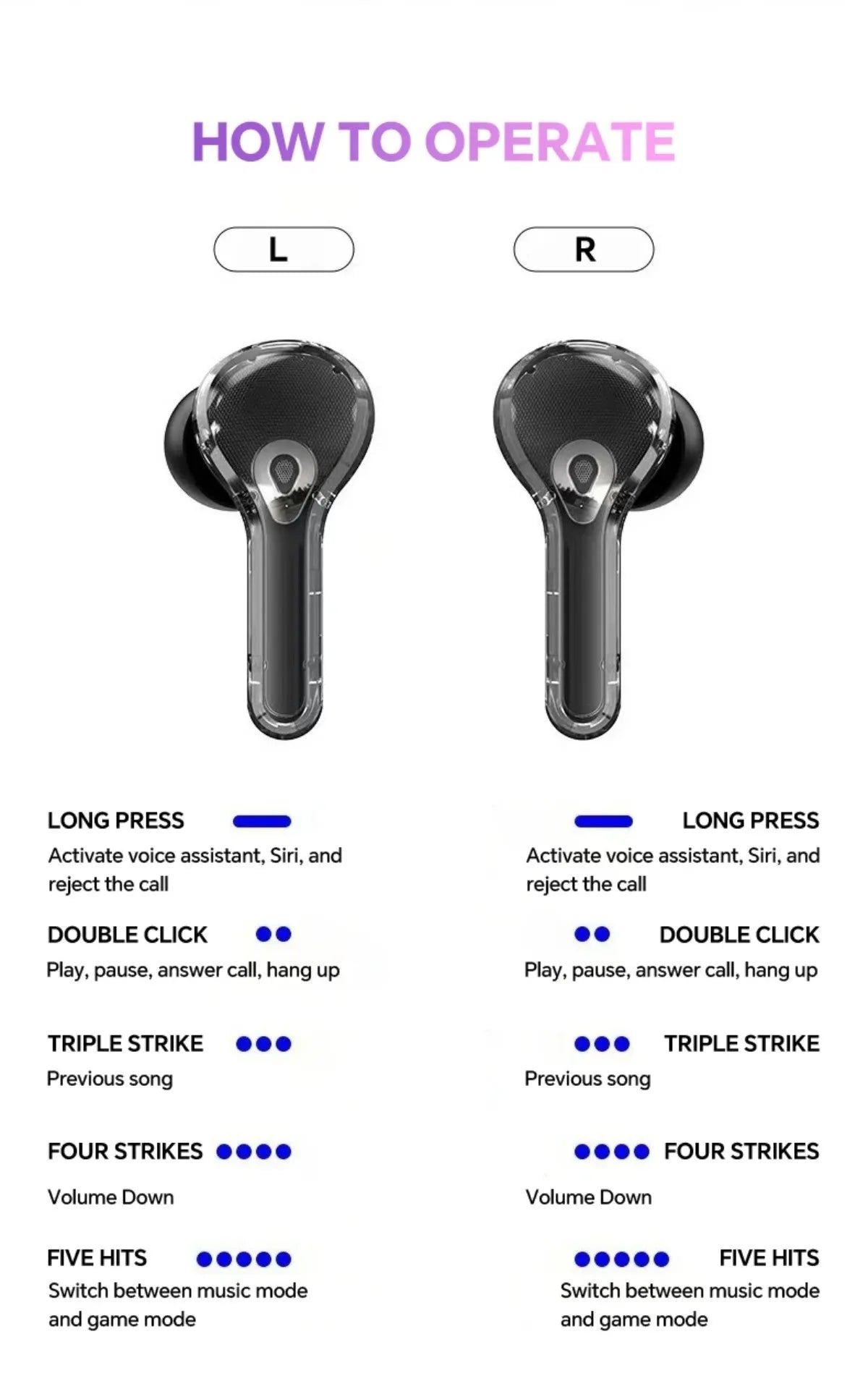 Wireless Bluetooth Headphones,144 Language Real Time Translation Earphone for Business,with Smart Touch Screen HiFi TWS Headset