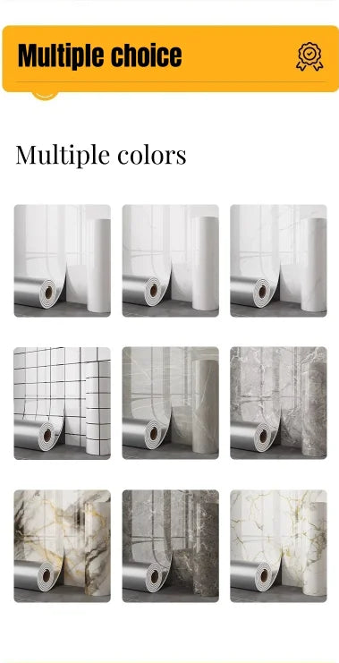 1 Roll Marble Thick Foam Bedroom Wallpaper Imitation Tile Self-Adhesive Bathroom Waterproof Wall Sticker Living Room Decoration