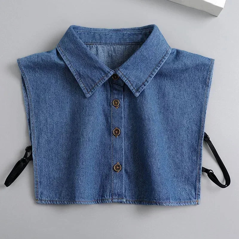 Mode 2025 cravate avant blanc faux col pour les femmes col détachable faux filles Vintage dentelle dames faux col de chemisier