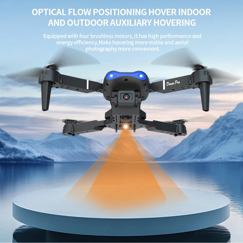 E99 PRO Drone Screen Control Aerial Drone High Definition Dual Camera Remote Control Aircraft, Folding Quadcopter Kid Gift