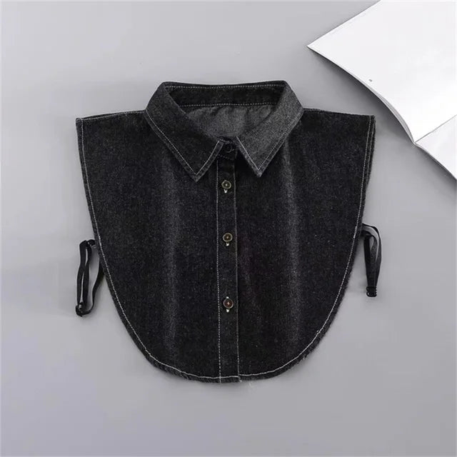 Mode 2025 cravate avant blanc faux col pour les femmes col détachable faux filles Vintage dentelle dames faux col de chemisier