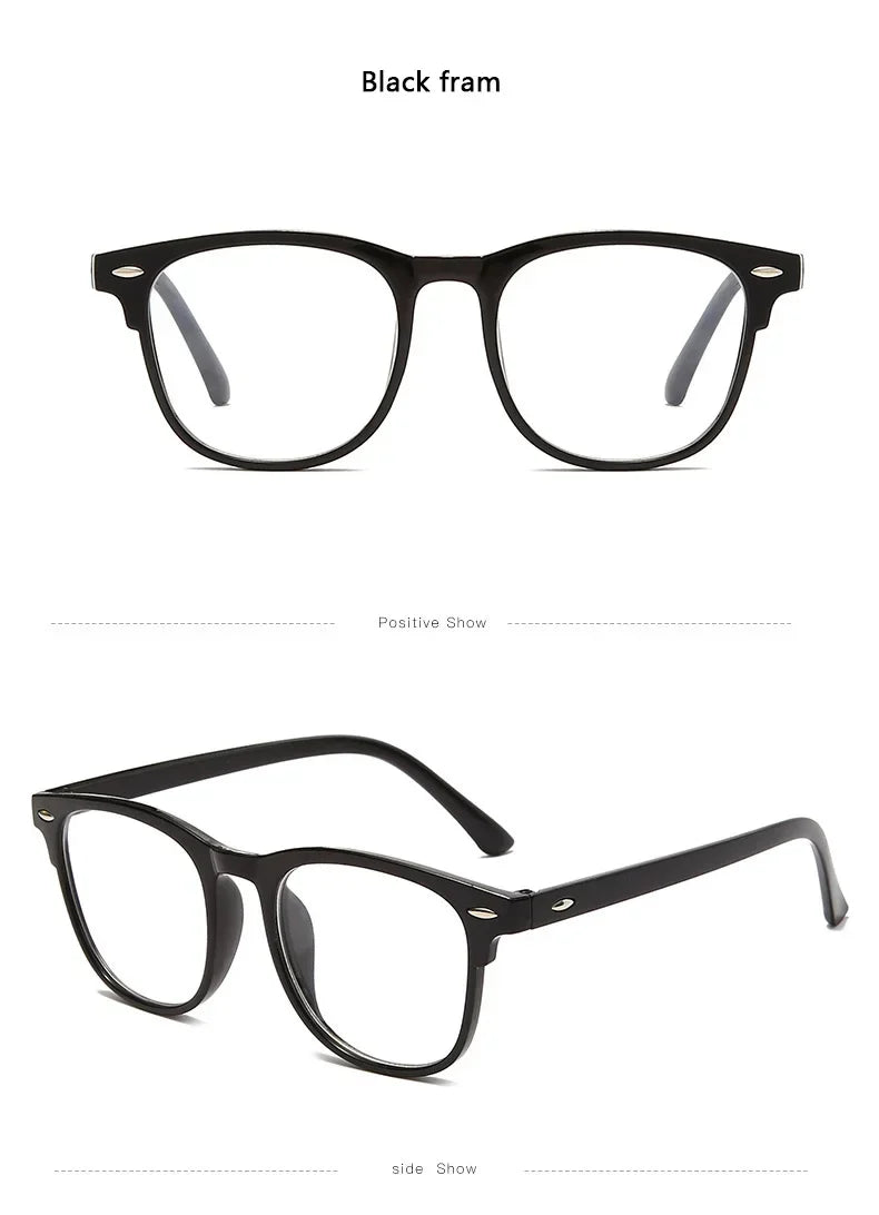 Lunettes d'ordinateur transparentes rétro coréennes pour femmes, Anti-lumière bleue, carrées, blocage optique, 2024