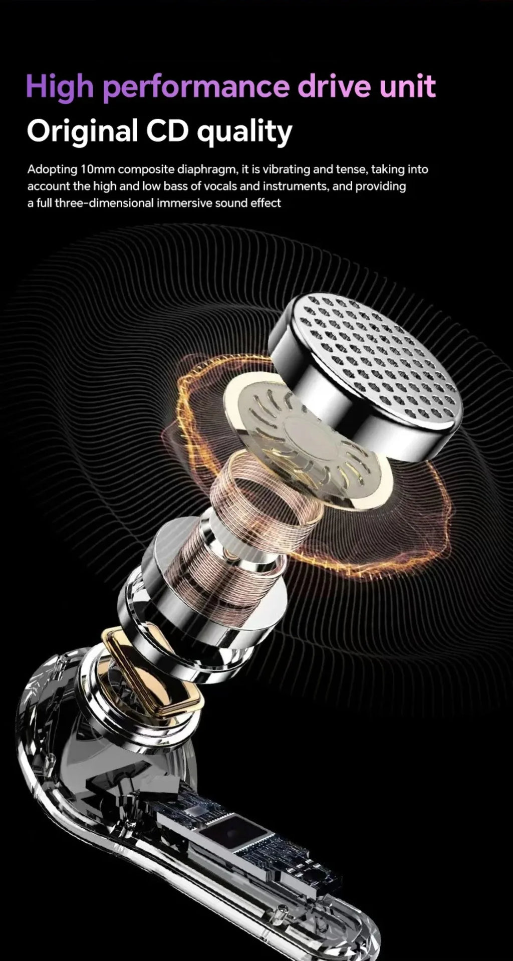 Wireless Bluetooth Headphones,144 Language Real Time Translation Earphone for Business,with Smart Touch Screen HiFi TWS Headset