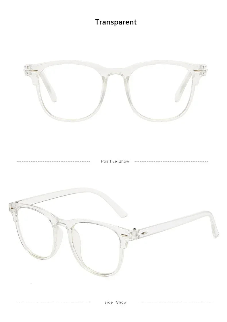 Lunettes d'ordinateur transparentes rétro coréennes pour femmes, Anti-lumière bleue, carrées, blocage optique, 2024