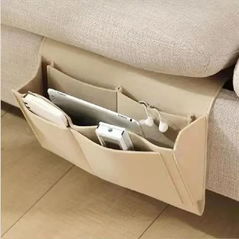 Bedside hanging storage bag Mobile phone remote control tissue storage box Bedside book hanging bag sundry household items